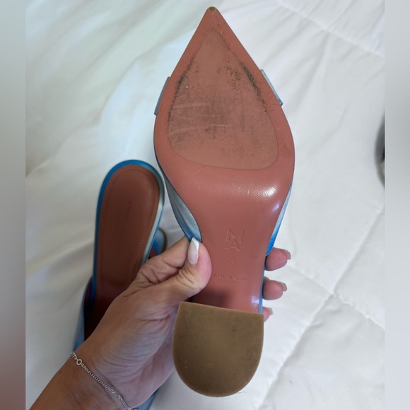 AMINA MUADDI
Begum Leather Mule Pumps Blue Like New worn once in a carpet. - Picture 12 of 12